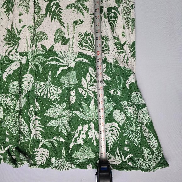 NWOT Farm Rio Green Forest Soul Short Sleeve Midi Dress Size XL - Picture 8 of 9